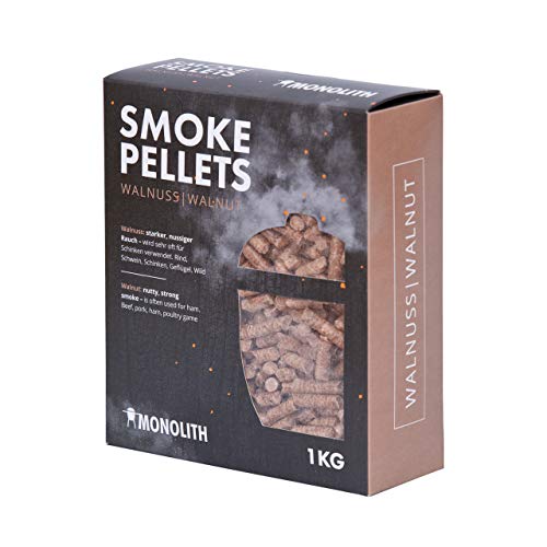 Monolith Smoke Pellets Grillpellets Räucherpellets Walnuss (Walnut) 1 kg 201106 von Monolith