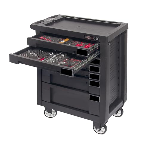 Monopol Gambit Tools Joker II Werkstattwagen, 132 Werkzeuge, 7 Schubladen, 200 kg Tragkraft von Monopol