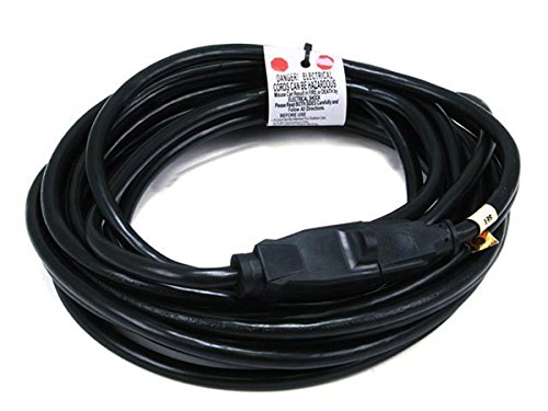 25ft 16AWG Power Extension Cord Cable - SJT 16/3C NEMA 5-15P TO NEMA 5-15R (13A/125V) AP301+SP506 - Black von Monoprice