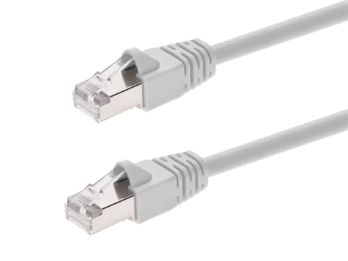 Monoprice Cat6A Patchkabel, doppelt geschirmt (S/FTP), 26 AWG, 10 G, reines blankes Kupfer, Knickschutz, RJ45 Fullboot-Serie, Ethernet-Kabel, Weiß, 6,1 m Monoprice Cat6A Patchkabel, doppelt geschirmt (S/FTP), 26 AWG, 10 G, reines blankes Kupfer, Knickschutz, RJ45 Fullboot-Serie, Ethernet-Kabel, Weiß, 6,1 m von Monoprice
