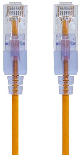 Monoprice - 116322 SlimRun Cat6A Ethernet-Patchkabel - snagless RJ45 UTP Pure Bare Kupferdraht 10G 30AWG 0,9 m Gelb 10er-Pack von Monoprice