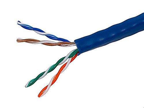 Monoprice 300 m 24 AWG Cat5e 350 MHz UTP Solid, Riser Rated (CMR), Bulk Ethernet blankes Kupferkabel – Blau von Monoprice