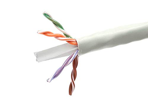 Monoprice Cat6-Ethernet-Kabel, Netzwerk-Internetkabel, solide, 550 MHz, UTP, CMP, Plenum, reiner blanker Kupferdraht, 23 AWG, kein Logo, 305 m, Grau von Monoprice