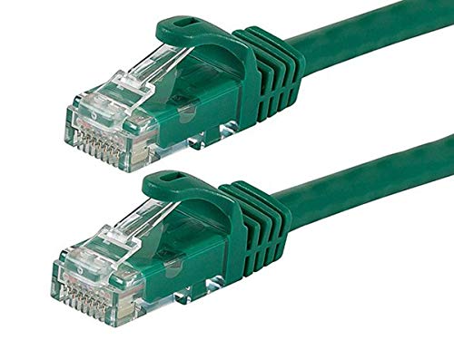 Monoprice Cat6 Ethernet-Patchkabel – RJ45, Litzele, 550 MHz, UTP, reiner blanke Kupferdraht, 24 AWG, 3 m, Grün – Flexboot Serie von Monoprice