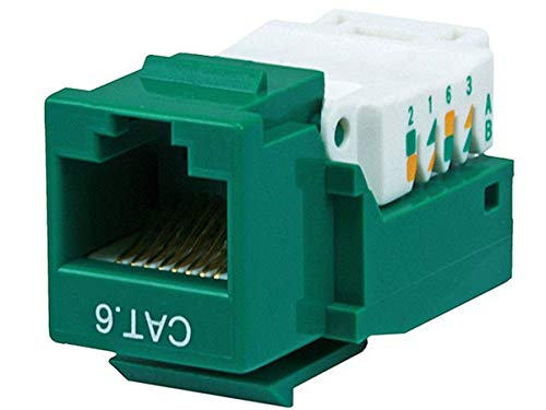 Monoprice Cat6 RJ-45 Werkzeugloser Keystone, Grün (101041) von Monoprice