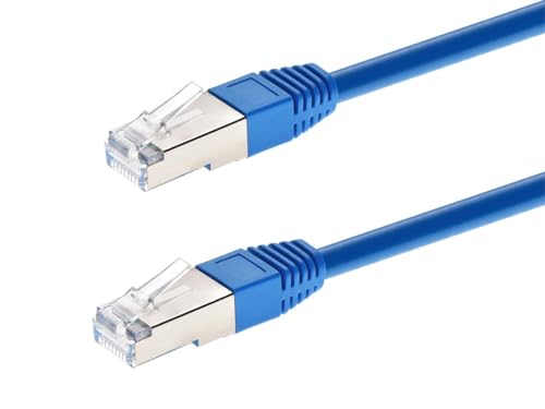 Monoprice Cat6A Ethernet-Patchkabel – 30,5 m – Blau | Zeroboot, RJ45, gesträngt, 550 MHz, STP, reiner Kupferdraht, 10G, 26AWG – Entegrade Serie von Monoprice