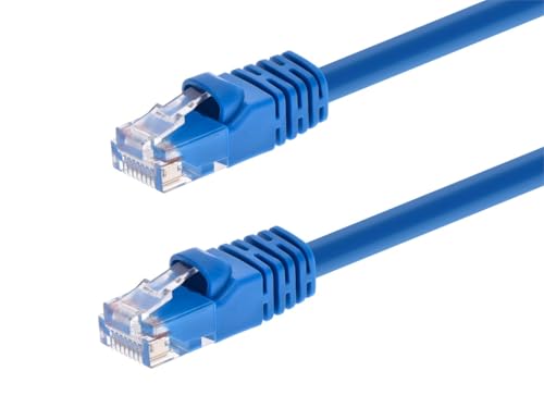 Monoprice Netzwerkkabel (UTP, 24 AWG, Cat6, 550 MHz, UTP, blankes Kupfer, 30 m) Blau von Monoprice