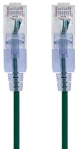 Monoprice Cat6A Ethernet-Patchkabel – 30 MHz – Grün (10 Stück) snagless RJ45 550 MHz UTP Pure Bare Copper Wire 10G 30AWG – SlimRun Serie von Monoprice