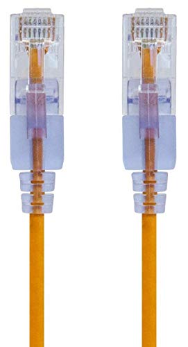 Monoprice Cat6A Ethernet-Patchkabel – 3 m – Gelb (10 Stück) snagless RJ45 550 MHz UTP reiner blanker Kupferdraht 10G 30AWG – SlimRun Serie von Monoprice
