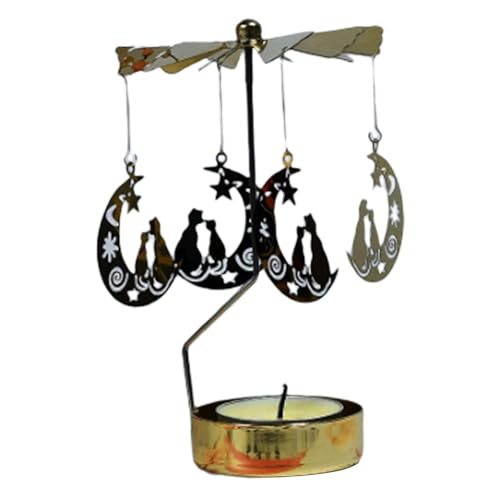 Drehbares Kerzenständer-Tablett, rotierendes Teelicht-Karussell, drehbarer Kerzenhalter, Tablett, Karussell, Kerze, Heimdekoration, Metall-Teelichter, drehbarer Kerzenhalter Drehbares Kerzenständer-Tablett, rotierendes Teelicht-Karussell, drehbarer Kerzenhalter, Tablett, Karussell, Kerze, Heimdekoration, Metall-Teelichter, drehbarer Kerzenhalter von Monozoz