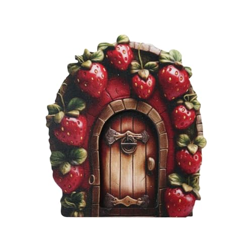 Feentür, Holztür Elf Tür Holz Feentüren Holz Feentür für Garten El f Tür Miniaturhof Ornamente für Garten Hof Bäume Baum Garten Home Decor von Monozoz