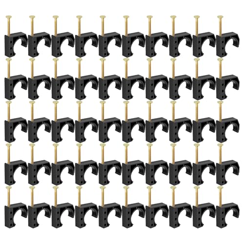 Monozoz 1/5.1 cm Rohrschelle Schlauchschelle mit Nagel Heimwerkerwerkzeuge für Montage Unterstützung Installation Aufhängung Hinterhof Weg Garten von Monozoz