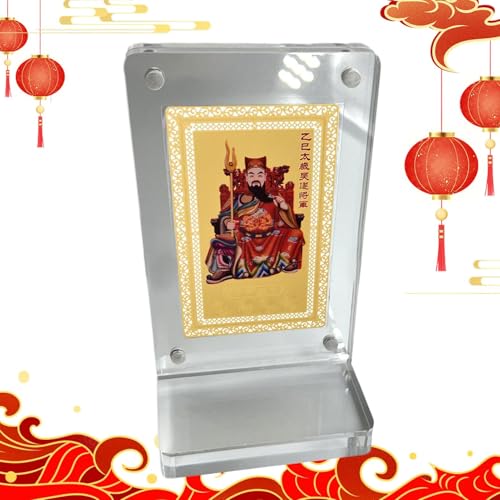 Monozoz 2025 Jahr der Schlange Amulett | Traditionelle chinesische Amulett-Brieftaschen-Dekoration, Reichtum Harmonie, Heimstudio-Dekoration, Jahr der Schlange, Sammelkarte für Männer und Frauen von Monozoz