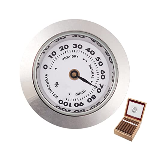 Monozoz 28mm Zigarren Humidor Hygrometer | Zigarren Analog Hygrometer - 28 mm Hygrometer Für Zigarren, Humidor, Zigarrenbox, Zigarrendose, Humidorzubehör von Monozoz