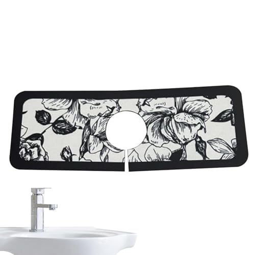 Monozoz Abtropfmatte für Küchenspüle, Spritzschutz, Wasserhahnmatte, Wasserhahn-Spritzschutz, Abflussmatte für Küchenarbeitsplatte und Waschbecken von Monozoz