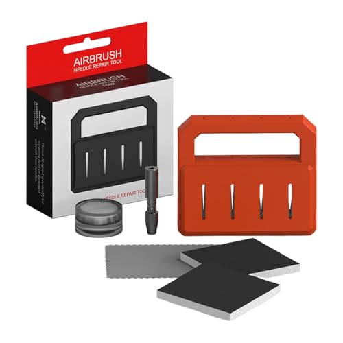 Monozoz Air Brush Needle Repair - Air Brush Restoration Set - Sharpening Kit for Nail Design Automotive Repair Barber Shop Model Painting Industrial Makeup Application von Monozoz