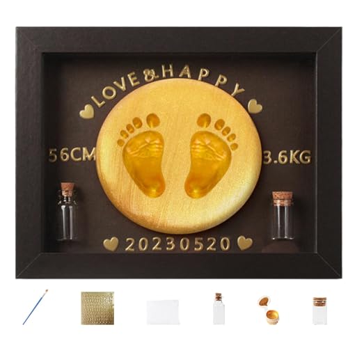 Monozoz Baby Fußabdruck Kit - Baby Bilderrahmen Handabdruck und Fußabdruck Making Kit - Fetal Hair Collection Flasche, handgefertigtes Baby Andenken, sichere Farbe für Papa Monozoz Baby Fußabdruck Kit - Baby Bilderrahmen Handabdruck und Fußabdruck Making Kit - Fetal Hair Collection Flasche, handgefertigtes Baby Andenken, sichere Farbe für Papa von Monozoz