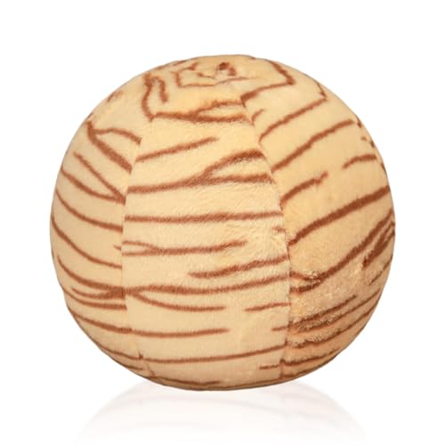 Monozoz Ballkissen, rundes Bouclé-Kissen, kugelförmiges Kissen, Plüschkissen für Heimdekoration, runde Kugel-Akzent-Kugel, Dekokissen für Sofa, Couch, Bett von Monozoz
