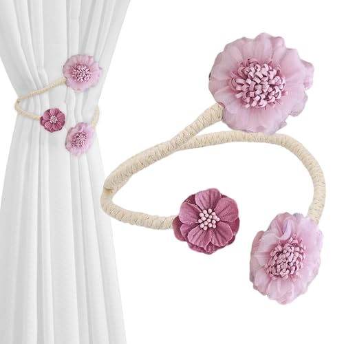 Monozoz Blumen-Vorhänge, Schnalle, Zweigblumen-Vorhänge, Raffhalter, künstliche Vorhänge, Raffhalter, Clips für Wohnzimmer, Schlafzimmer, Zuhause Monozoz Blumen-Vorhänge, Schnalle, Zweigblumen-Vorhänge, Raffhalter, künstliche Vorhänge, Raffhalter, Clips für Wohnzimmer, Schlafzimmer, Zuhause von Monozoz