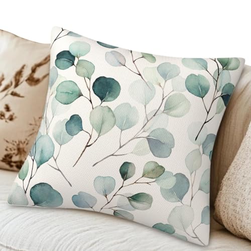 Monozoz Botanische Kissenbezüge, kreativer Pflanzendruck-Kissenbezug, bequeme Kissenbezüge für Couch, Sofa, 45,7 x 45,7 cm, botanischer Kissenbezug für Bett, Heimdekoration von Monozoz