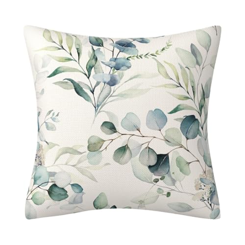 Monozoz Botanischer Kissenbezug, bequemer botanischer Kissenbezug, bequeme Kissenbezüge für Couch, Sofa, 45,7 x 45,7 cm, botanischer Kissenbezug für Bett, Heimdekoration von Monozoz