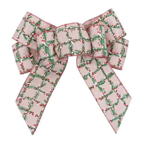 Monozoz Buffalo Plaid Weihnachtsschleifen – kariertes Band Weihnachtsdekoration – Schleifen Kränze Ornamente Weihnachten Karo Plaid Schleifen Krawatte Indoor / Outdoor Holiday Decor von Monozoz