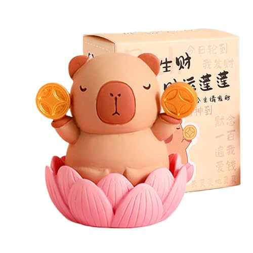 Monozoz Chinesische Ornamente – niedliche kleine Tier-Glücksstatue, Schreibtischfiguren, Bücherregal-Dekor, glückliche Miniaturen, coole Schreibtisch-Dekoration für Tisch, Schreibtisch, Fensterbank von Monozoz