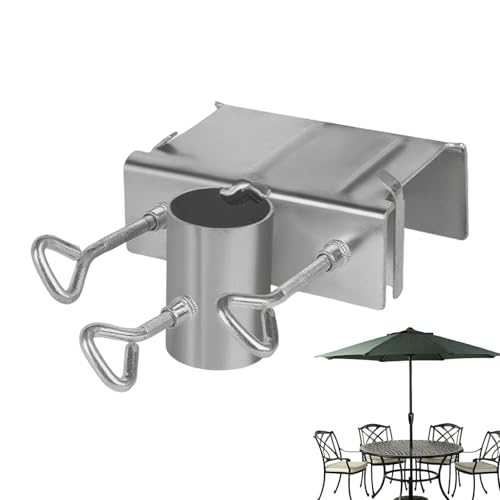 Monozoz Deckschirmhalterung – Terrassenschirmhalter für Deckgeländer – verstellbare Stangenständer Clip Halterung Basis für Pool Grill Balkon Angeln Rasen Camping Monozoz Deckschirmhalterung – Terrassenschirmhalter für Deckgeländer – verstellbare Stangenständer Clip Halterung Basis für Pool Grill Balkon Angeln Rasen Camping von Monozoz