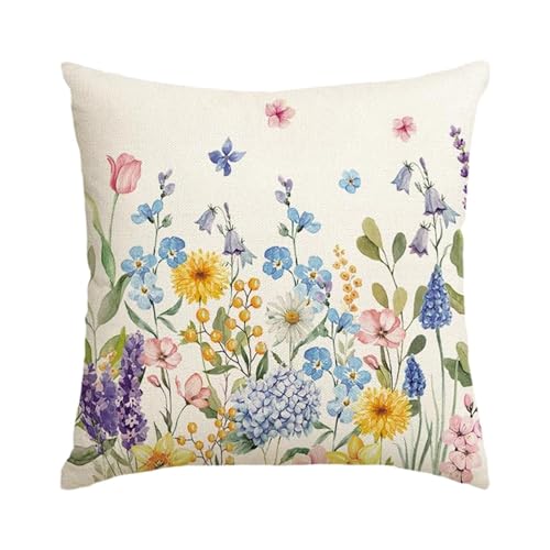 Monozoz Dekorative Kissenbezüge mit Blumenblättern, hautfreundlicher Kissenbezug für Couch und Bett von Monozoz