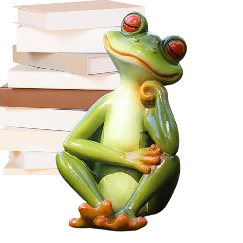 Monozoz Desktop-Frosch-Statuen, lustige Desktop-Frosch-Figuren, Dekoration, lebendige und interessante Miniatur-Frosch-Figuren für Küche, Arbeitsbereich, Garten, Wohnzimmer, Schlafzimmer, Badezimmer Monozoz Desktop-Frosch-Statuen, lustige Desktop-Frosch-Figuren, Dekoration, lebendige und interessante Miniatur-Frosch-Figuren für Küche, Arbeitsbereich, Garten, Wohnzimmer, Schlafzimmer, Badezimmer von Monozoz