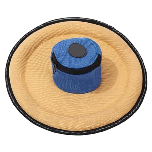 Monozoz Dog Flying Disc Soft - Unzerstörbare Hundespiele Leinwand Interaktives Spielzeug - Fangen und Apportieren Outdoor-Spiele mit Snack-Tasche, sicher auf den Zähnen für kleine bis große Rassen von Monozoz