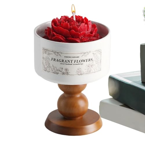Monozoz Duftkerzen für Zuhause, Keramik, Teetasse, Kamelie, Raumduft, Strumpffüller, langlebige Aromatherapie, Heimdekoration für Geburtstag von Monozoz