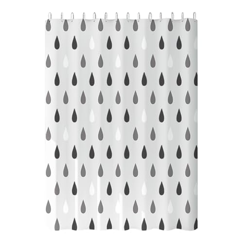 Monozoz Duschvorhänge, wasserdicht, strukturiert, wasserdicht, flexibles Zubehör für Fensterdekoration, Hotel, modernes Badezimmer von Monozoz