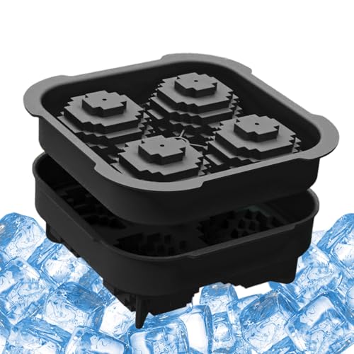 Monozoz Eiswürfelform, lustige 3D-Eiswürfelform, weich, leicht zu lösen, für Schokolade, Vanille, Soße, Pudding, Cocktails, Whiskey von Monozoz