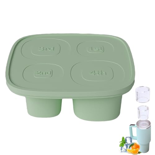Monozoz Eiswürfelform für Tassen, leicht zu lösen, 4 Mulden, hohler Silikonbehälter für Whiskey, Cocktails, Tee, Kaffee, Getränke, Küchenhelfer für Tassen, 850 ml - 1134 ml von Monozoz