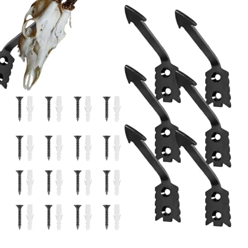Monozoz Europäische Schädel-Halterung, Hirschschschädel Wandhalterung, 6 Stück, Hirschschädel Display Rack für Innen- und Außenbereich, kleine Spielkopf-Wandhalterung Monozoz Europäische Schädel-Halterung, Hirschschschädel Wandhalterung, 6 Stück, Hirschschädel Display Rack für Innen- und Außenbereich, kleine Spielkopf-Wandhalterung von Monozoz