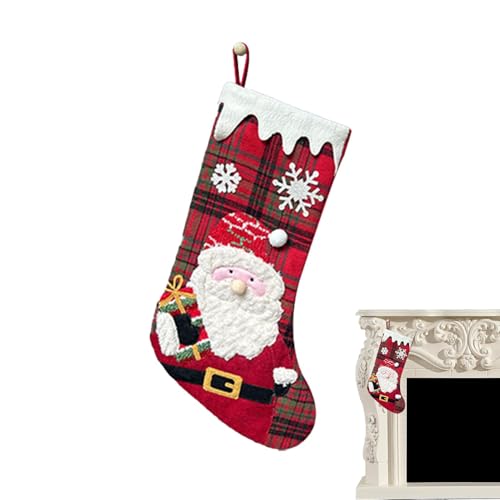 Monozoz Farmhouse Weihnachtsstrümpfe, Weihnachtsstrümpfe, Bär, Weihnachtsmann, Kamin, hängende Strümpfe, Leckerli-Tasche für Zuhause, Weihnachtsdekoration, Partyzubehör Monozoz Farmhouse Weihnachtsstrümpfe, Weihnachtsstrümpfe, Bär, Weihnachtsmann, Kamin, hängende Strümpfe, Leckerli-Tasche für Zuhause, Weihnachtsdekoration, Partyzubehör von Monozoz