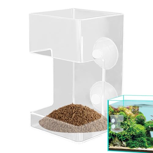 Monozoz Fisch-Futterstation, Fischfutterspender mit Saugnapf, transparentes Tablett, Futterbedarf, Garnelenfutterhalter, verhindert Verstreuung von Lebensmitteln Monozoz Fisch-Futterstation, Fischfutterspender mit Saugnapf, transparentes Tablett, Futterbedarf, Garnelenfutterhalter, verhindert Verstreuung von Lebensmitteln von Monozoz