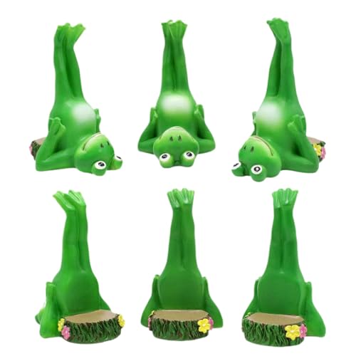 Monozoz Froschfiguren, Heimdekoration, Kunstharz, Nebelstatue, Blumentopf, Fußhocker, kleiner Pflanzgefäßhalter, Dekoration, umgekehrte Tierornamente, Topfpflanzenständer für Garten, Terrasse, 3 Stück Monozoz Froschfiguren, Heimdekoration, Kunstharz, Nebelstatue, Blumentopf, Fußhocker, kleiner Pflanzgefäßhalter, Dekoration, umgekehrte Tierornamente, Topfpflanzenständer für Garten, Terrasse, 3 Stück von Monozoz