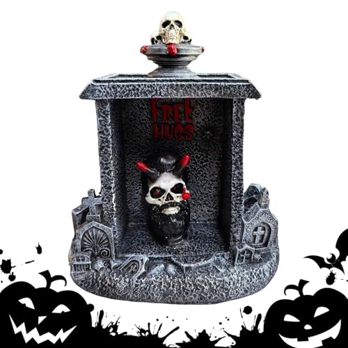 Monozoz Halloween-Dekorationen für den Außenbereich, Kunstharz-Skelett-Schilder, Halloween-Dekorationen, Grabsteine für den Außenbereich, realistische Grabsteine, Hofschilder, Rasen-Dekoration von Monozoz