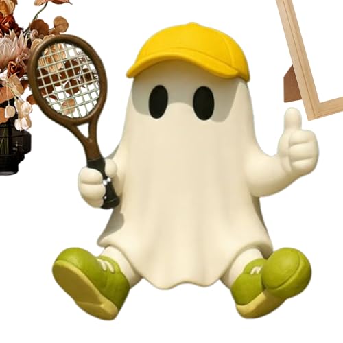 Monozoz Halloween- -Figur, Kunstharz, Halloween-Sport, Geist, Schreibtisch-Dekoration, dekorative Skulptur, lustige Heimdekoration für Wohnzimmer, Bücherregal, Schränke, Fenster, Tür von Monozoz