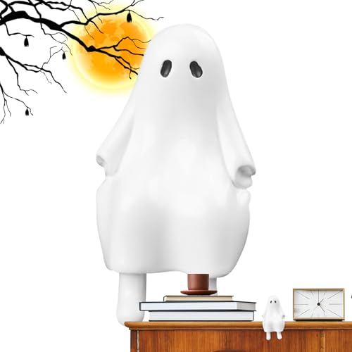Monozoz Halloween-Geisterfigur – Halloween-Skulptur aus Kunstharz, Sammlerstück, sitzende Szene, Requisite für Veranda, Spukhaus, Fensterbank, Kaminsims, Kamin Monozoz Halloween-Geisterfigur – Halloween-Skulptur aus Kunstharz, Sammlerstück, sitzende Szene, Requisite für Veranda, Spukhaus, Fensterbank, Kaminsims, Kamin von Monozoz