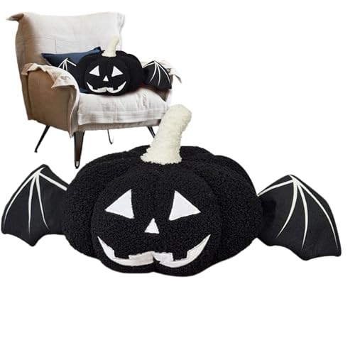 Monozoz Halloween-Kürbis-förmiges Dekokissen – gruseliges dekoratives Halloween-Kissen, Plüschkissen, saisonaler Urlaub, Couch, Sofa, Bett, Dekoration für Auto, Schlafzimmer, Wohnzimmer, Schreibtisch von Monozoz