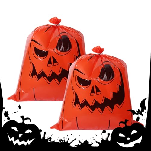 Monozoz Halloween Laubsack | Dekorative Müllsäcke für Garten | Herbstdekorationen, belastbare Halloween-Abfallaufbewahrung für Hof, Weg, Rasen, Outdoor, Garten von Monozoz