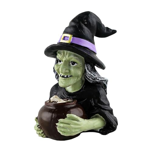 Monozoz Halloween Schreibtisch Dekorationen - Gothic Resin Schreibtisch Figuren - Wasserdichte Dekorative Skulpturen Horror Tischplatte Statue für Bücherregale Schlafzimmer von Monozoz