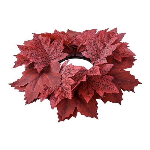 Monozoz Herbst-Kerzenkränze | Ahorn-Kerzenringe für Säulen, künstlicher Herbstkerzenring für Säulen, Erntedank-Kerzenkranz, Ring für Halloween-Mittelstücke Monozoz Herbst-Kerzenkränze | Ahorn-Kerzenringe für Säulen, künstlicher Herbstkerzenring für Säulen, Erntedank-Kerzenkranz, Ring für Halloween-Mittelstücke von Monozoz