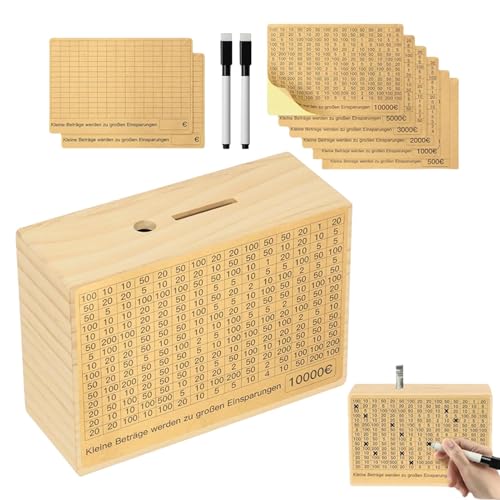Monozoz Holz Münze Bank Box Holz Cash Bank Money Saver Dekorative Münze Spardose Geld Safe Box Geld Spardose für Münze Geld Kleingeld Bargeld Monozoz Holz Münze Bank Box Holz Cash Bank Money Saver Dekorative Münze Spardose Geld Safe Box Geld Spardose für Münze Geld Kleingeld Bargeld von Monozoz