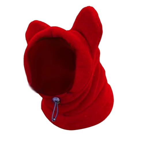 Monozoz Hunde-Schneemütze – verdickte Hunde-Kapuze, warmer Wintermütze, waschbarer Halswärmer, Schal, Kopfwickel, Ohren-Kapuzenpullover für mittelgroße bis große Hunde und Welpentraining von Monozoz