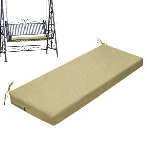 Monozoz Kissen für Terrassenbank, Outdoor-Schaukelkissen, wasserdicht, Ersatzliege, lichtbeständig, rutschfest, weiches Sofakissen für , Sofa von Monozoz
