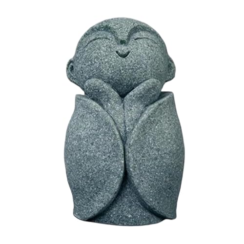 Monozoz Kleine Buddha-Figuren | Mönch-Statuen aus Stein für Garten, bezaubernde spirituelle buddhistische Skulptur für Yoga, Badezimmer, Einweihung, Zuhause, Springbrunnen, Aquarium, Meditation Monozoz Kleine Buddha-Figuren | Mönch-Statuen aus Stein für Garten, bezaubernde spirituelle buddhistische Skulptur für Yoga, Badezimmer, Einweihung, Zuhause, Springbrunnen, Aquarium, Meditation von Monozoz